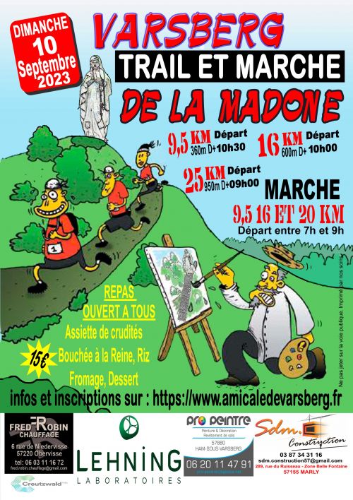 Trail et marche de la Madone à Varsberg